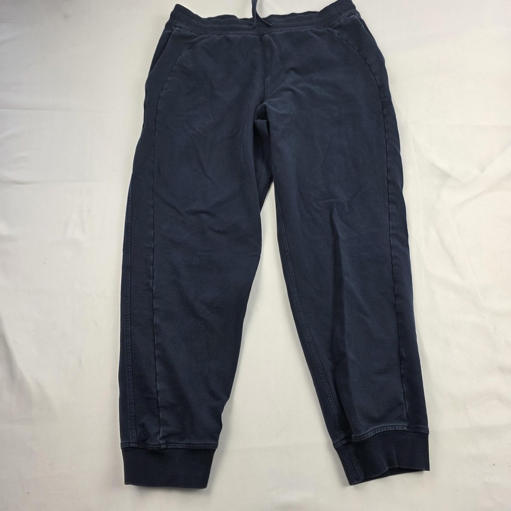 Lululemon Joggers Pants Womens 12 Blue Fleece Sweatpants Elastic Waist Pockets